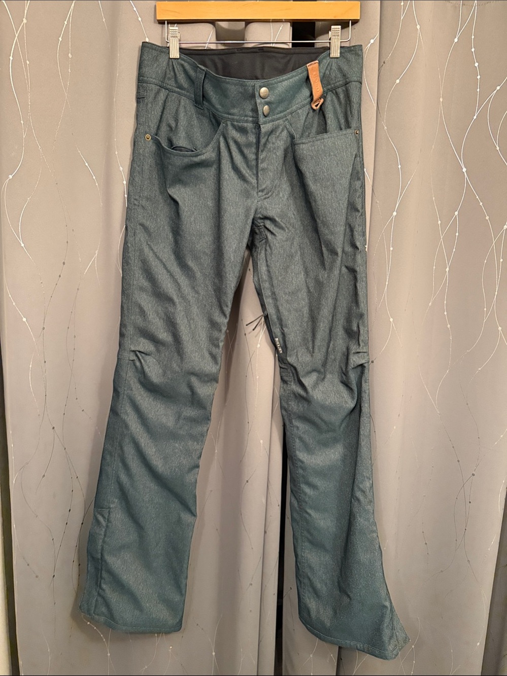 Holden Women's Teal-Gray Bootcut Snow Pants